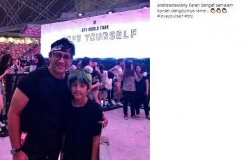 Keseruan Andre Taulany Ajak Anak Nonton Konser BTS di Singapura