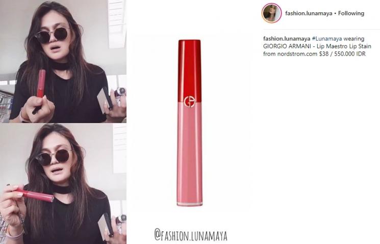 Makeup Luna Maya. (Instagram/@fashion.lunamaya)