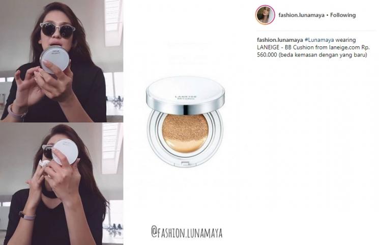 Makeup Luna Maya. (Instagram/@fashion.lunamaya)
