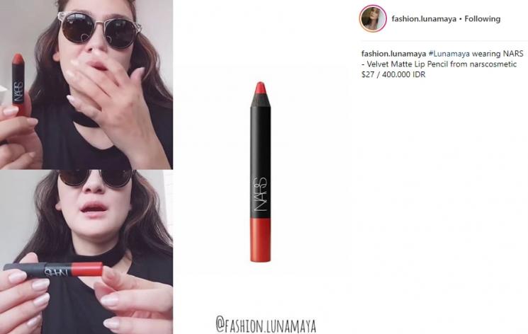 Makeup Luna Maya. (Instagram/@fashion.lunamaya)