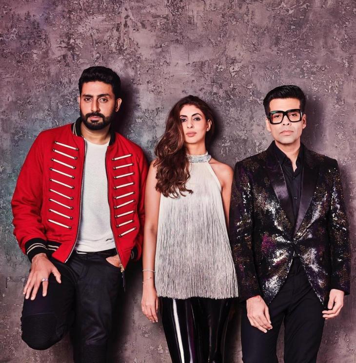 Abhishek Bachchan, Shweta Nanda dan Karan Johar (Instagram@bachchan)