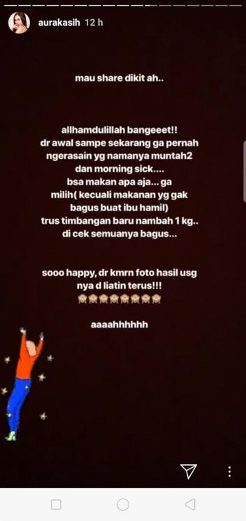 Aura Kasih berbagi jenis kelamin anak pertamanya (Instagram/@aurakasih)