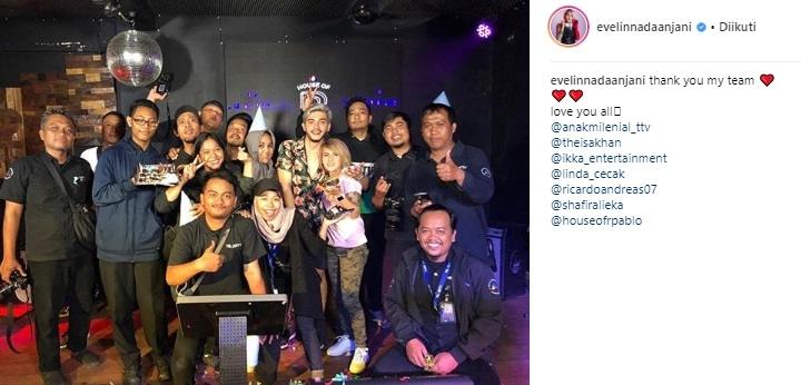 Evelyn Nada Anjani ulang tahun. (Instagram/@evelinnadaanjani)