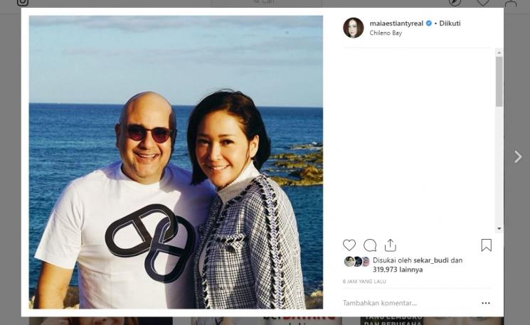 Irwan Mussry dan Maia Estianty. (Instagram/@maiaestiantyreal)