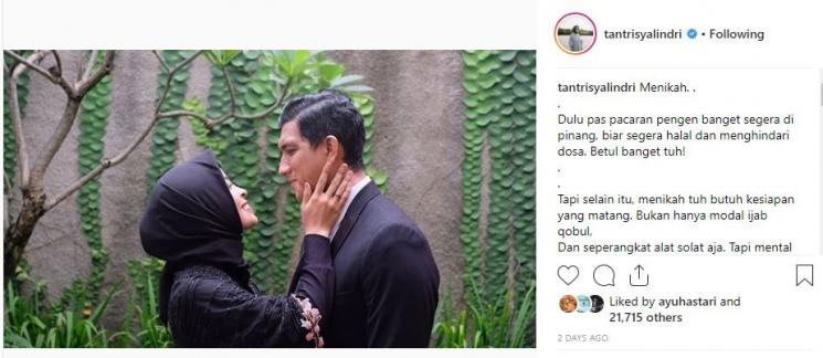Tantri Kotak dan Arda Naff. (Instagram/@tantrisyalindri)