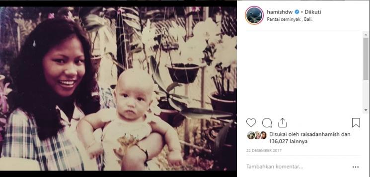 Masa kecil Hamish Daud. (Instagram/@hamishdw)