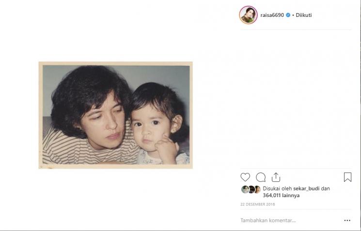 Masa kecil Raisa Andriana. (Instagram/@raisa6690)