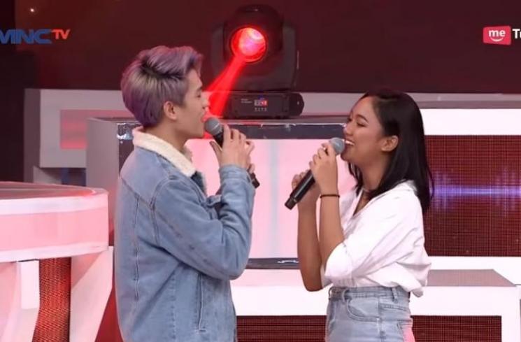 Marion Jola dan Julian Jacob. (YouTube/@I Can See Your Voice Indonesia)