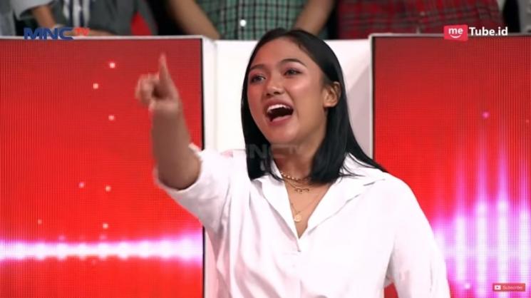 Marion Jola dan Julian Jacob. (YouTube/@I Can See Your Voice Indonesia)