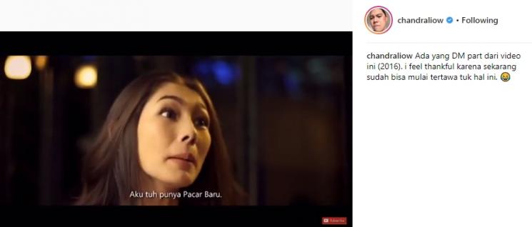 Postingan video Chandra Liow dan Devina Aurel. (Instagram/@chandraliow)