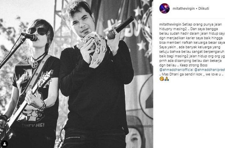 Mita The Virgin dan Ahmad Dhani. (Instagram/@mitathevirgin)