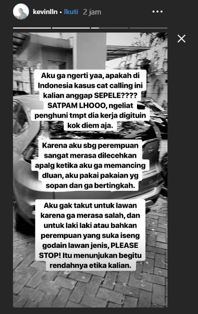 Kevin Liliana terkena pelecehan seksual. (Instagram/@kevinlln)