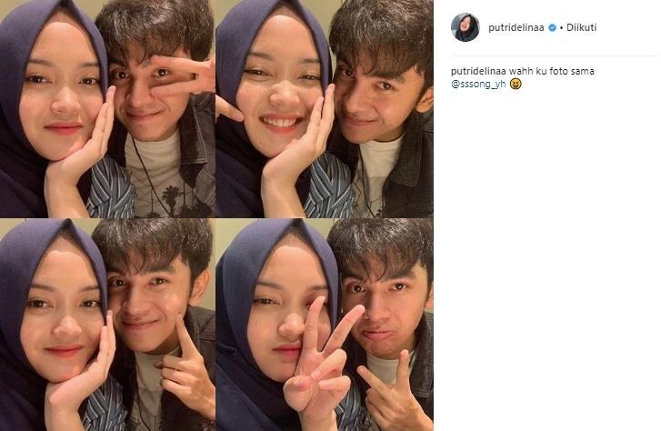 Putri Delina dan Dede Satria. (Instagram/@putridelinaa)