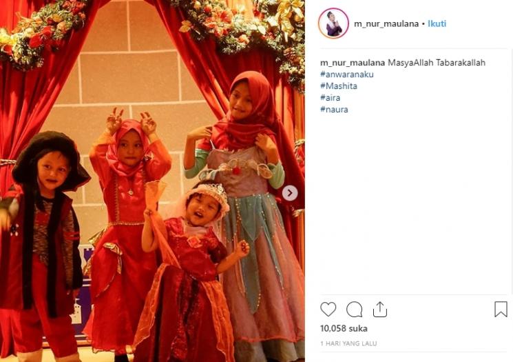 Anak-anak Ustaz Maulana usai ditinggal sang ibu (Instagram/@m_nur_maulana)