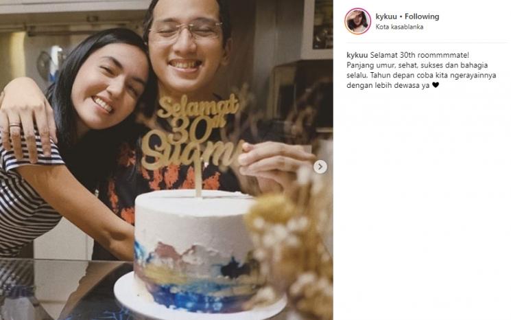 Ge Pamungkas dan Anastasia Herzigova. (Instagram/@kykuu)