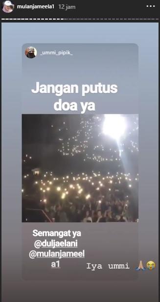 Dukungan Umi Pipik ke Mulan Jameela. (Instagram)