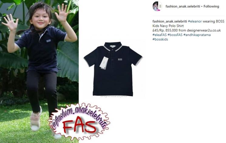 Harga fashion item Eleanor. (Instagram/@fashion_anak.selebriti)