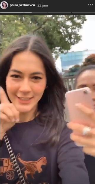 Baim Wong dan Paula Verhoeven bertemu Presiden Jokowi. (Instagram/@paula_verhoeven)