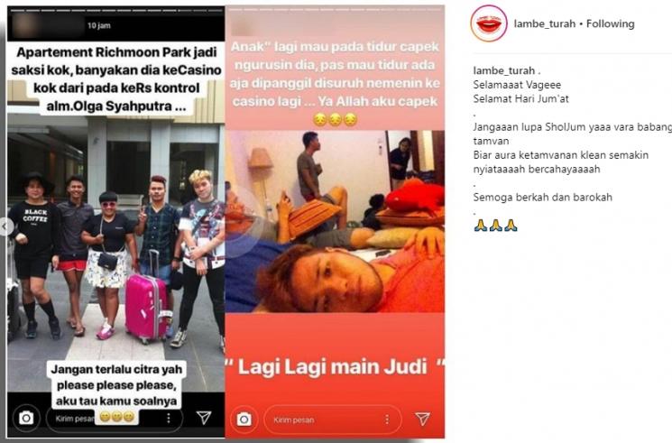 Tudingan Mak Vera hobi main judi. (Instagram/@lambe_turah)
