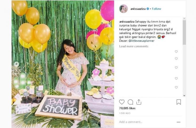 Anissa Aziza mendapat kejutan baby shower - (Instagram/@anissaaziza)