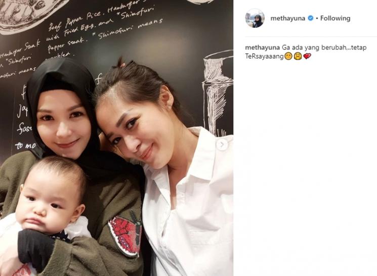 Metha Yunatria dan Gracia Indri. (Instagram/@methayuna)