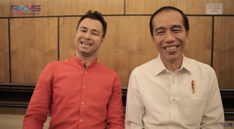 Raffi Ahmad dan Presiden Jokowi. (YouTube)