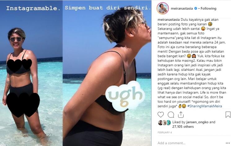 Cerita Meira Anastasia yang memotivasi. (Instagram/@meiranastasia)