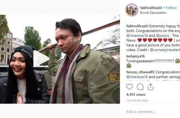 Rina Nose dan Josscy Vallazza Aartsen - (Instagram/fakhrulllraziii)
