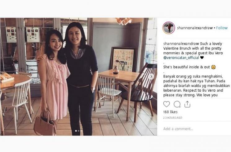 Veronica Tan di Hari Valentine - (Instagram/@shannonalexandraw)
