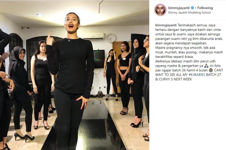 Kimmy Jayanti hamil. (Instagram/@kimmyjayanti)
