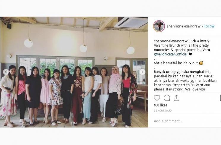 Veronica Tan di Hari Valentine - (Instagram/@shannonalexandraw)