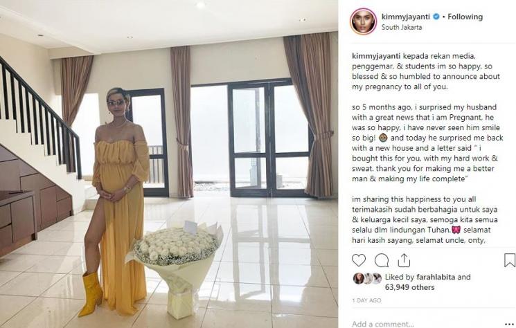 Kimmy Jayanti hamil. (Instagram/@kimmyjayanti)