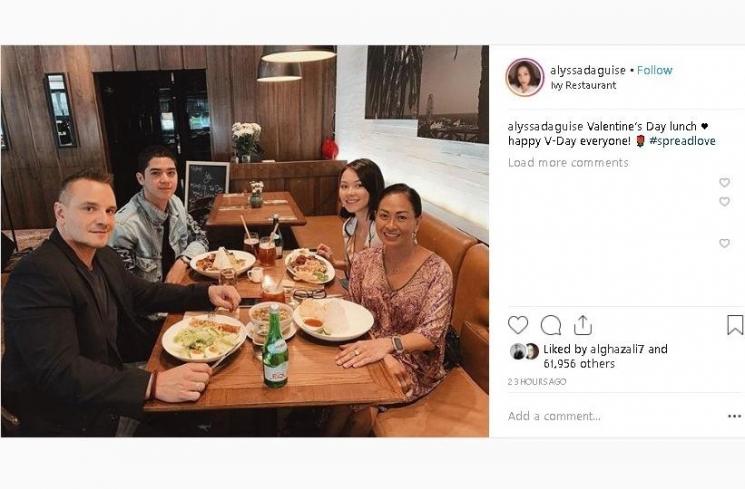 Al merayakan Hari Valentine bersama keluarga Alyssa - (Instagram/@alyssadaguise)