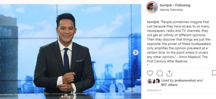 Tommy Tjokro. (Instagram/@tomtjok)