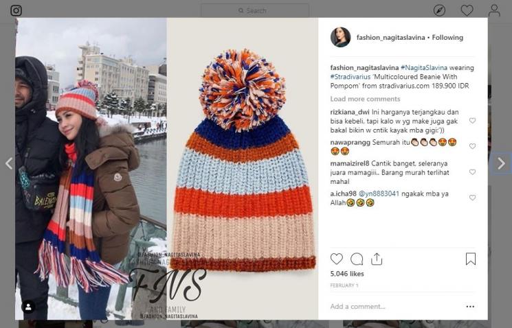 Fesyen Nagita Slavina. [Instagram/@fashion_nagitaslavina]
