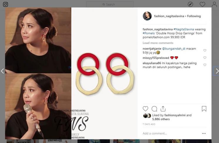 Fesyen Nagita Slavina. [Instagram/@fashion_nagitaslavina]