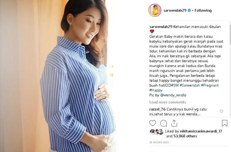 Sarwendah Tan hamil untuk kali kedua - (Instagram/@sarwendah29)