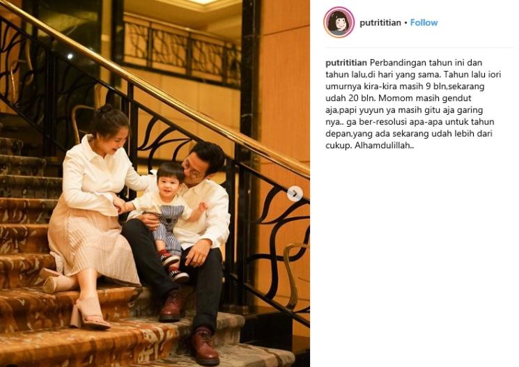 Putri Titian dan Keluarga (Instagram/@putrititian)