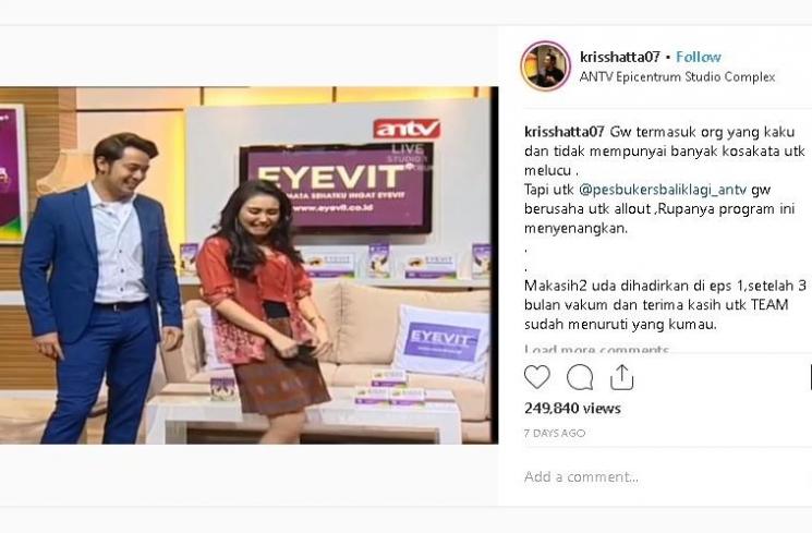 Kriss Hatta dan Ayu Ting Ting - (Instagram/@krisshatta07)