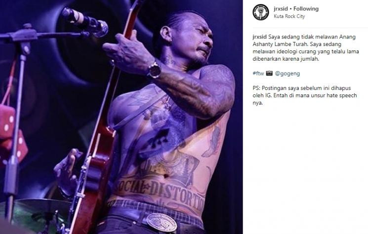 Jerinx SID. (Instagram/@jrxsid)