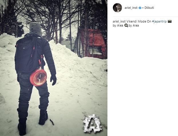 Ariel Noah liburan di Jepang. (Instagram/@ariel_inst)