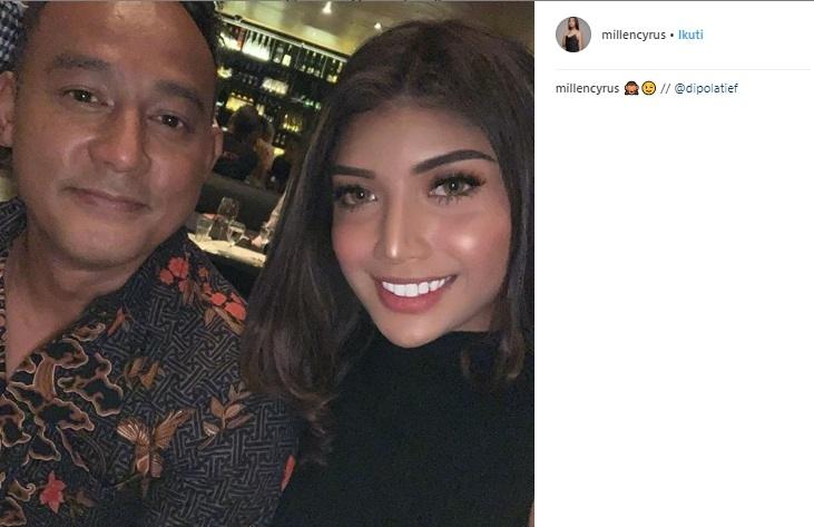 Dipo Latief dan Milendaru. (Instagram/@millencyrus)