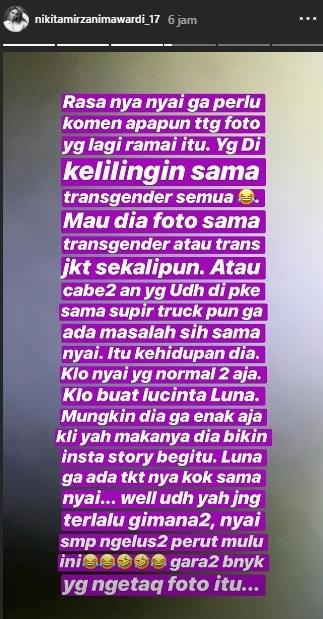 Postingan Nikita Mirzani. (Instagram/@nikitamirzanimawardi_17)