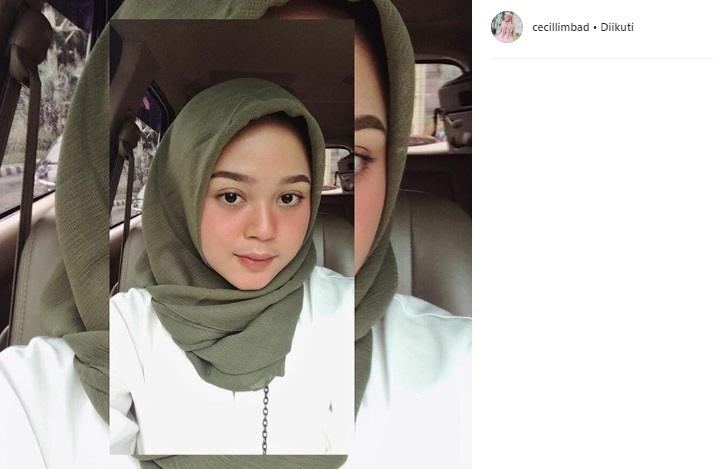 Putri Limbad, Cecillia Gina berhijab. (Instagram/@cecillimbad)