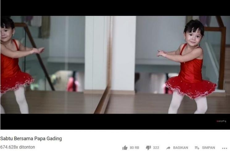 5 Potret Gempita Nora Marten saat berlatih balet  (Tangkapan layar YouTube channel Gading Marten)