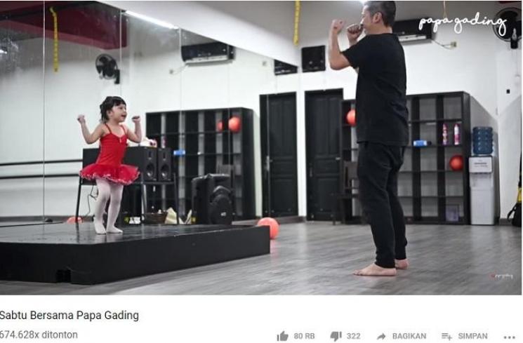 5 Potret Gempita Nora Marten saat berlatih balet  (Tangkapan layar YouTube channel Gading Marten)