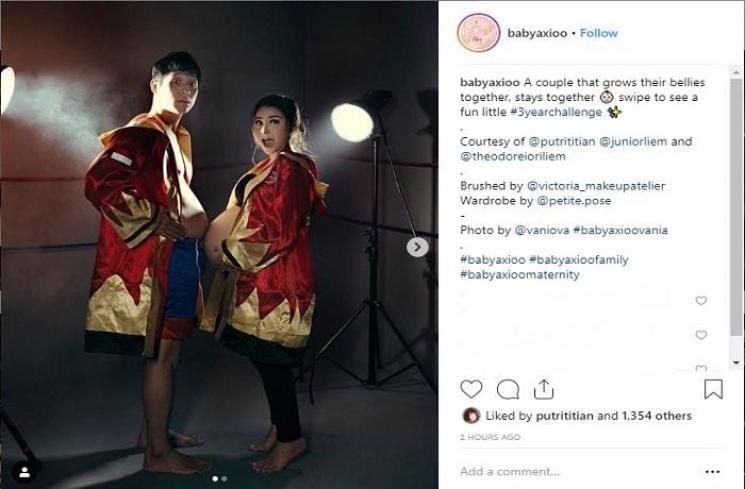 Deretan potret menggemaskan Putri Titian saat maternity shoot anak kedua (Instagram @babyaxioo)
