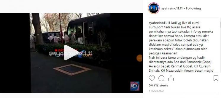 Kabar terbaru pernikahan Syahrini dan Reino Barack. (Instagram/@syahreino11.11)
