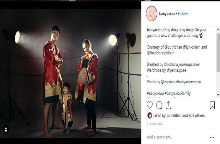 Deretan potret menggemaskan Putri Titian saat maternity shoot anak kedua (Instagram @babyaxioo)