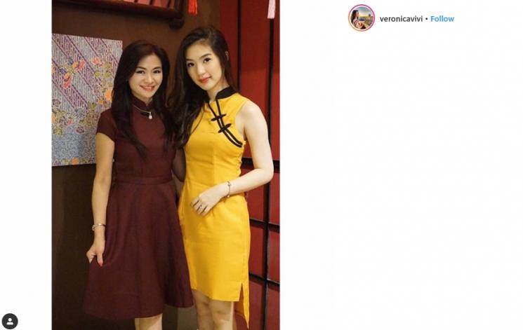 Puspa Dewi dan Menantunya (Instagram/@veronicavivi)